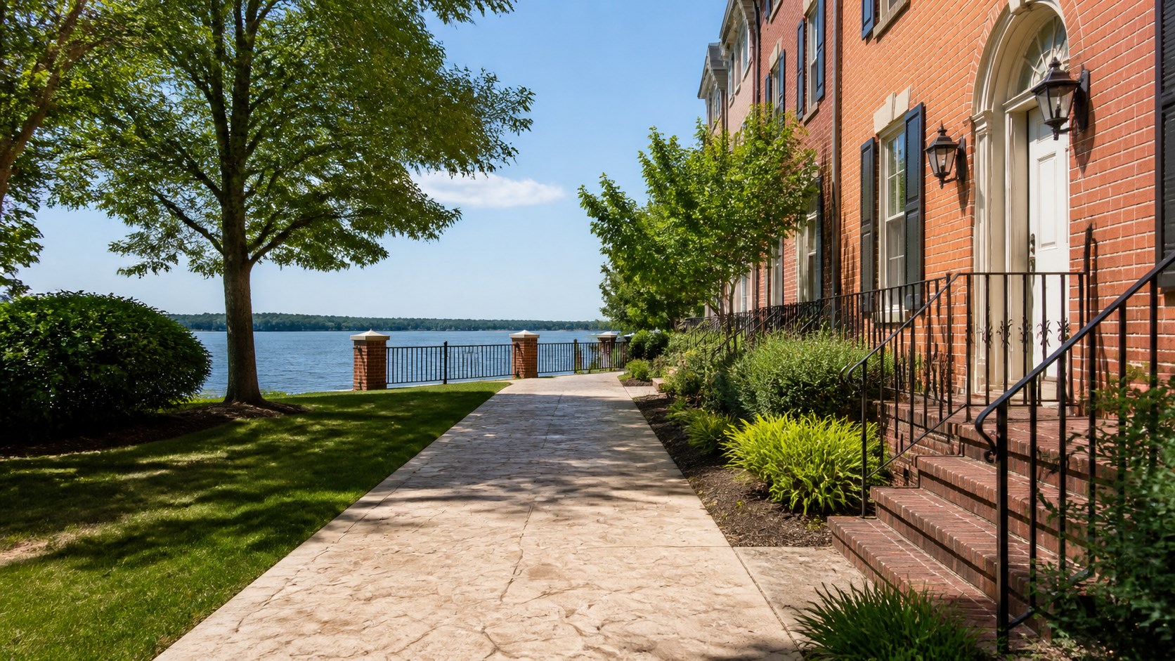 Stamped concrete walkway project in historic Burlington City, NJ