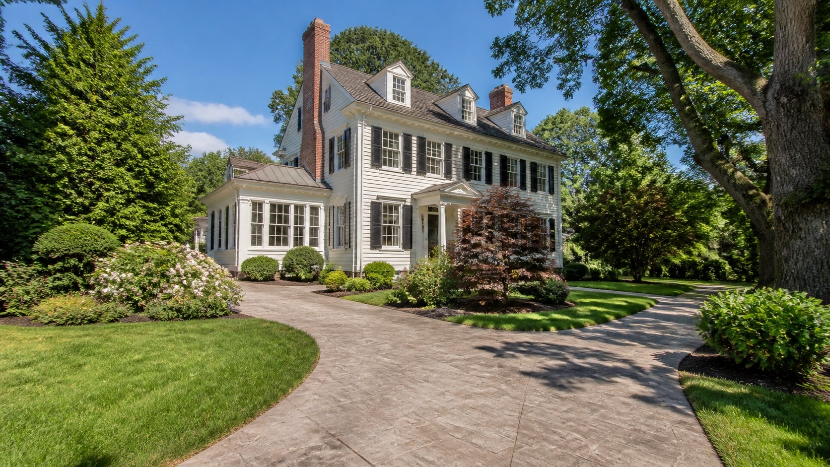 Stamped concrete walkway project in Haddonfield, NJ